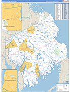 New Bedford Metro Area Wall Map Basic Style